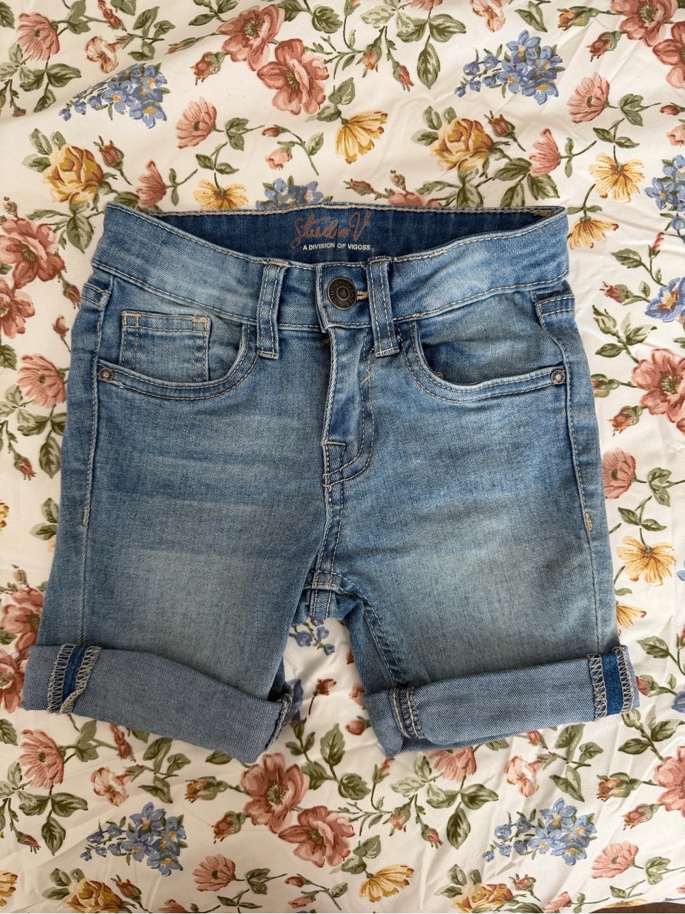 Light Wash Denim Rolled Hem children’s Shorts